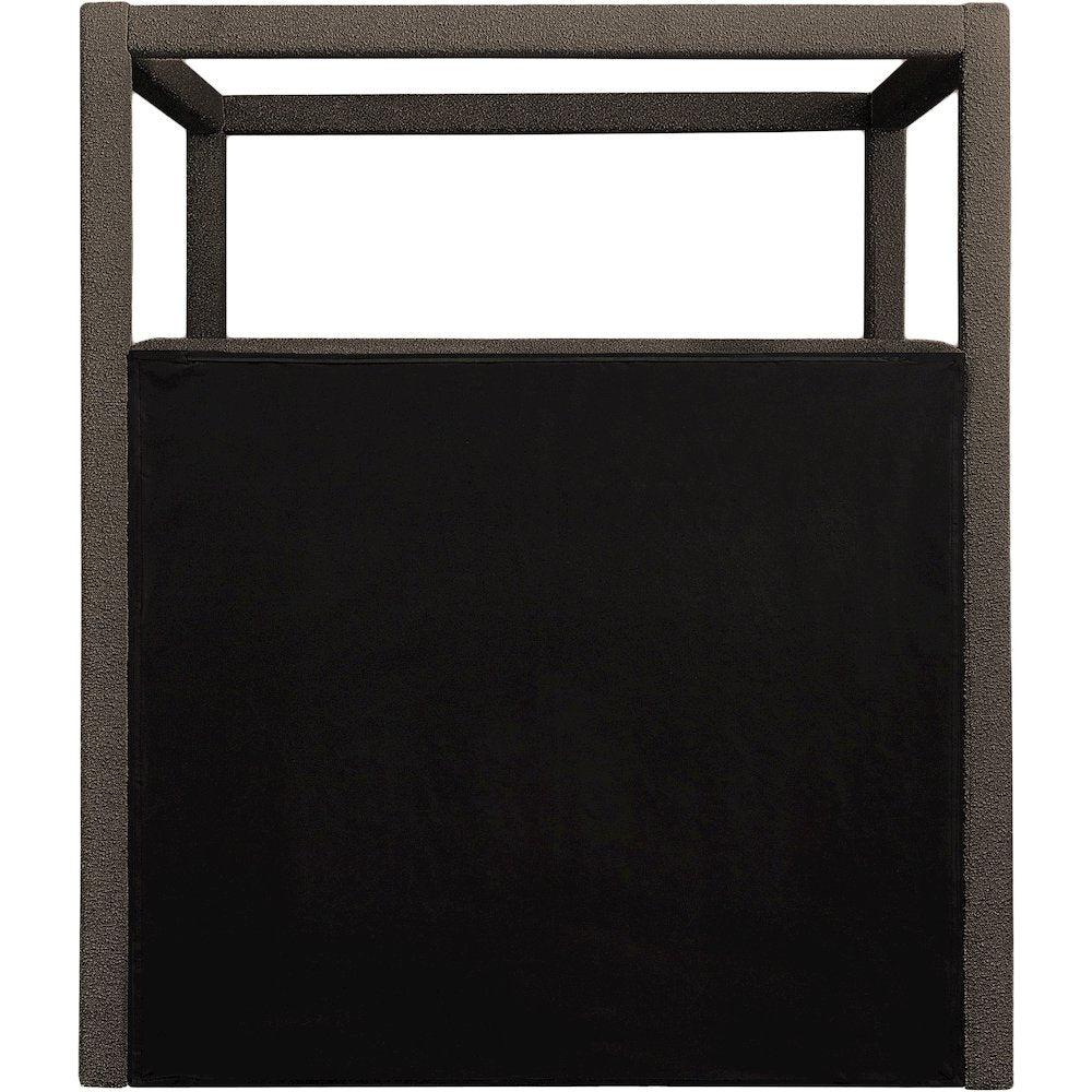 Eden Brown Boucle Fabric King Bed