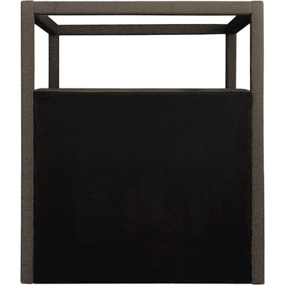 Eden Brown Boucle Fabric Queen Bed