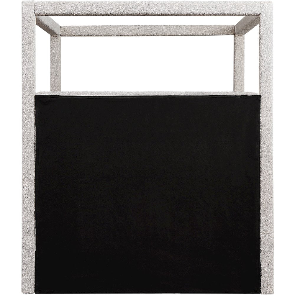 Eden Cream Boucle Fabric King Bed