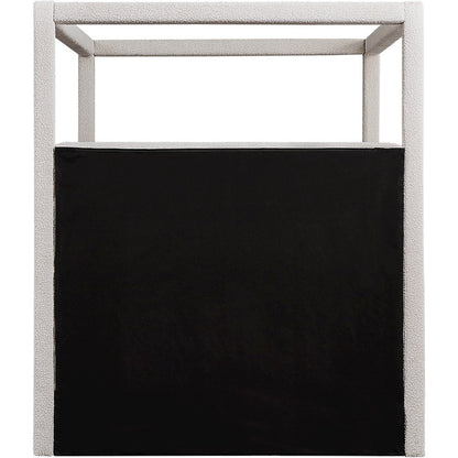 Eden Cream Boucle Fabric King Bed