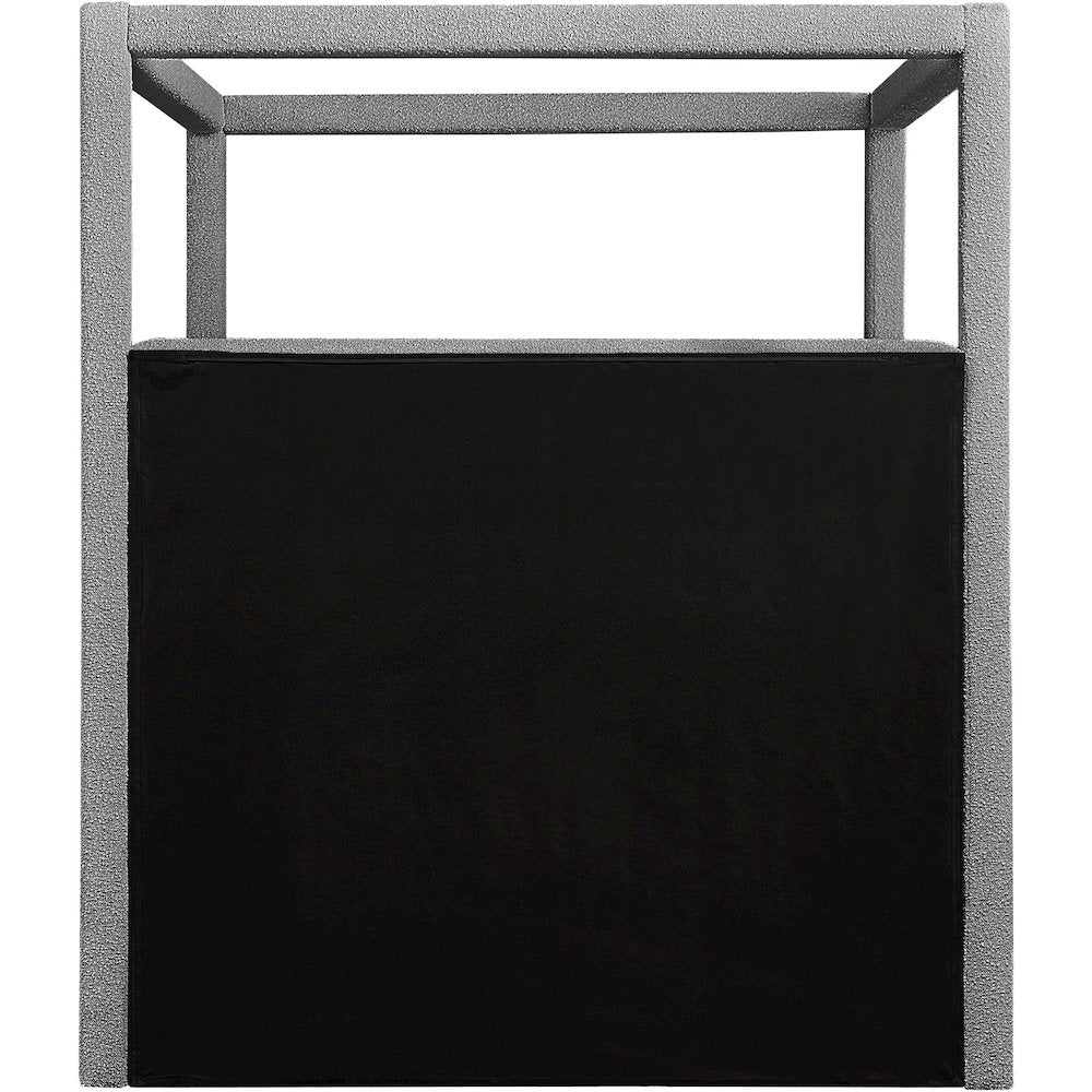 Eden Grey Boucle Fabric King Bed