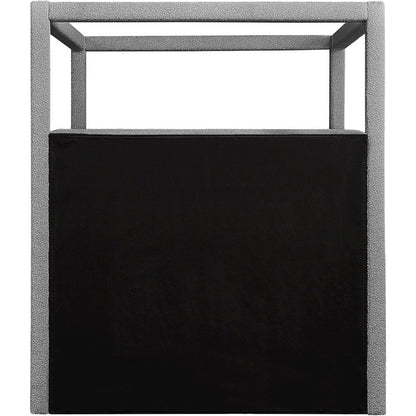 Eden Grey Boucle Fabric King Bed