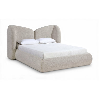 Elowen Beige Chenille Fabric Upholstered Full Bed