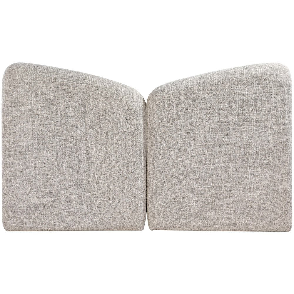 Elowen Beige Chenille Fabric Upholstered Full Bed