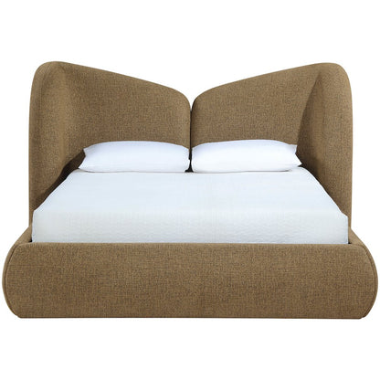 Elowen Brown Chenille Fabric Upholstered Full Bed