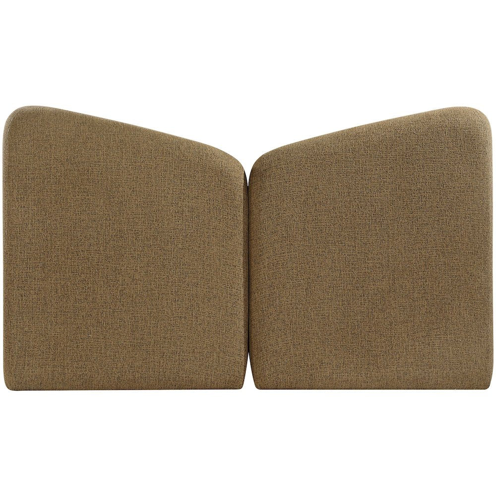 Elowen Brown Chenille Fabric Upholstered King Bed