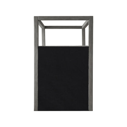 Emerson Grey Linen Textured Fabric Twin Bed