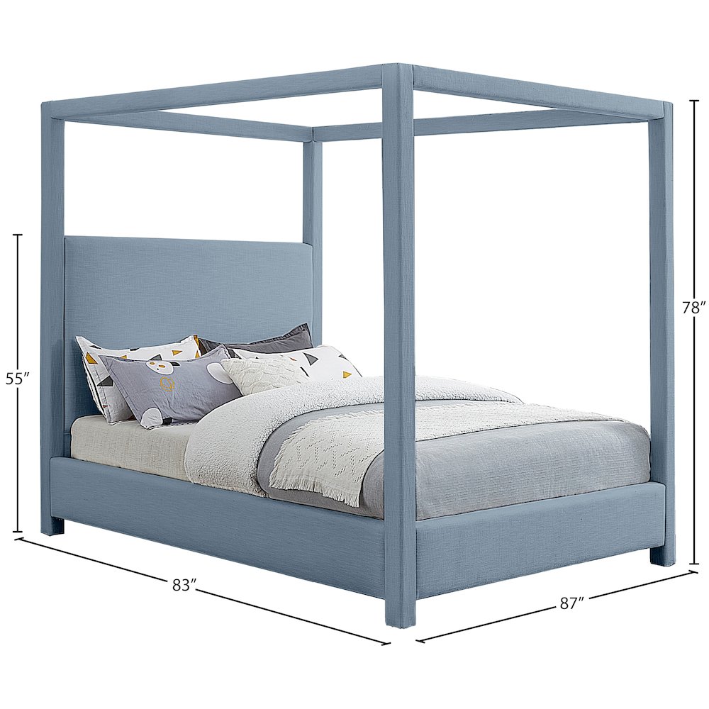 Emerson Sky Blue King Bed