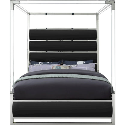 Encore Black Vegan Leather King Bed