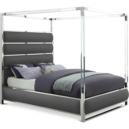 Encore Grey Vegan Leather King Bed