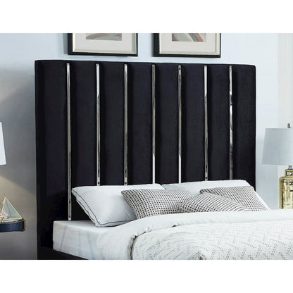 Enzo Black Velvet King Bed