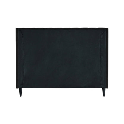 Eva Black Velvet Full Bed