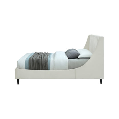Eva Cream Velvet King Bed