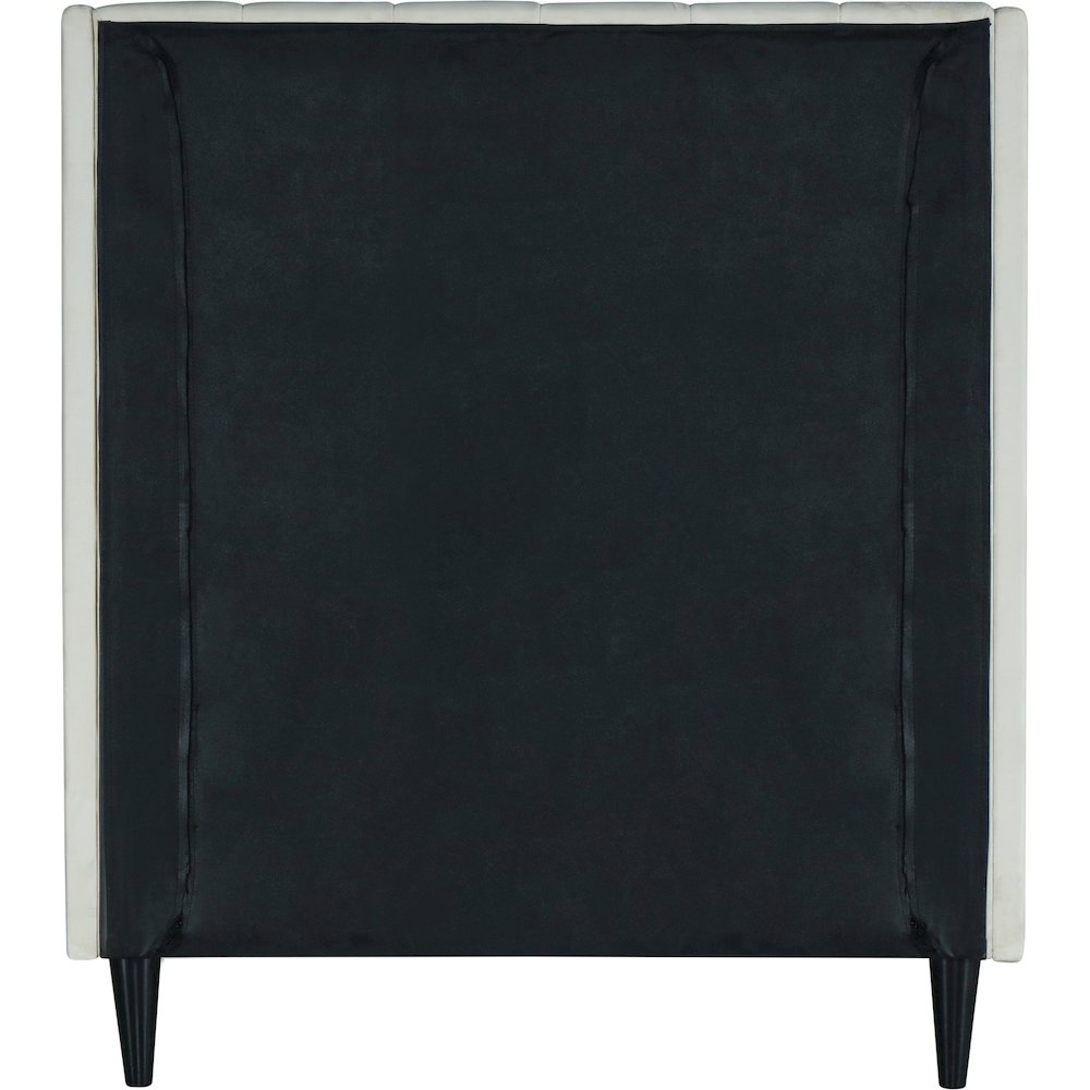 Eva Cream Velvet Twin Bed