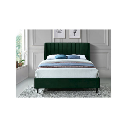 Eva Green Velvet King Bed