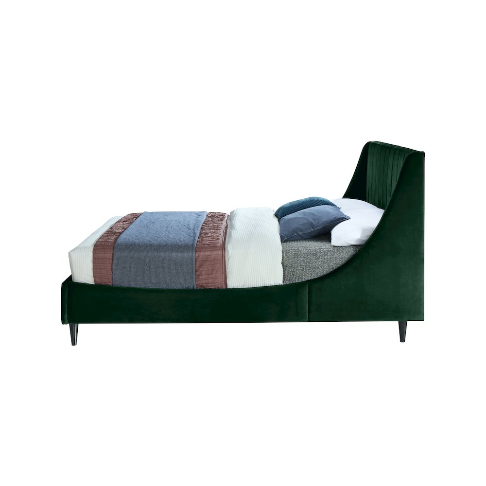 Eva Green Velvet King Bed