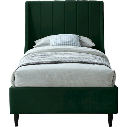 Eva Green Velvet Twin Bed