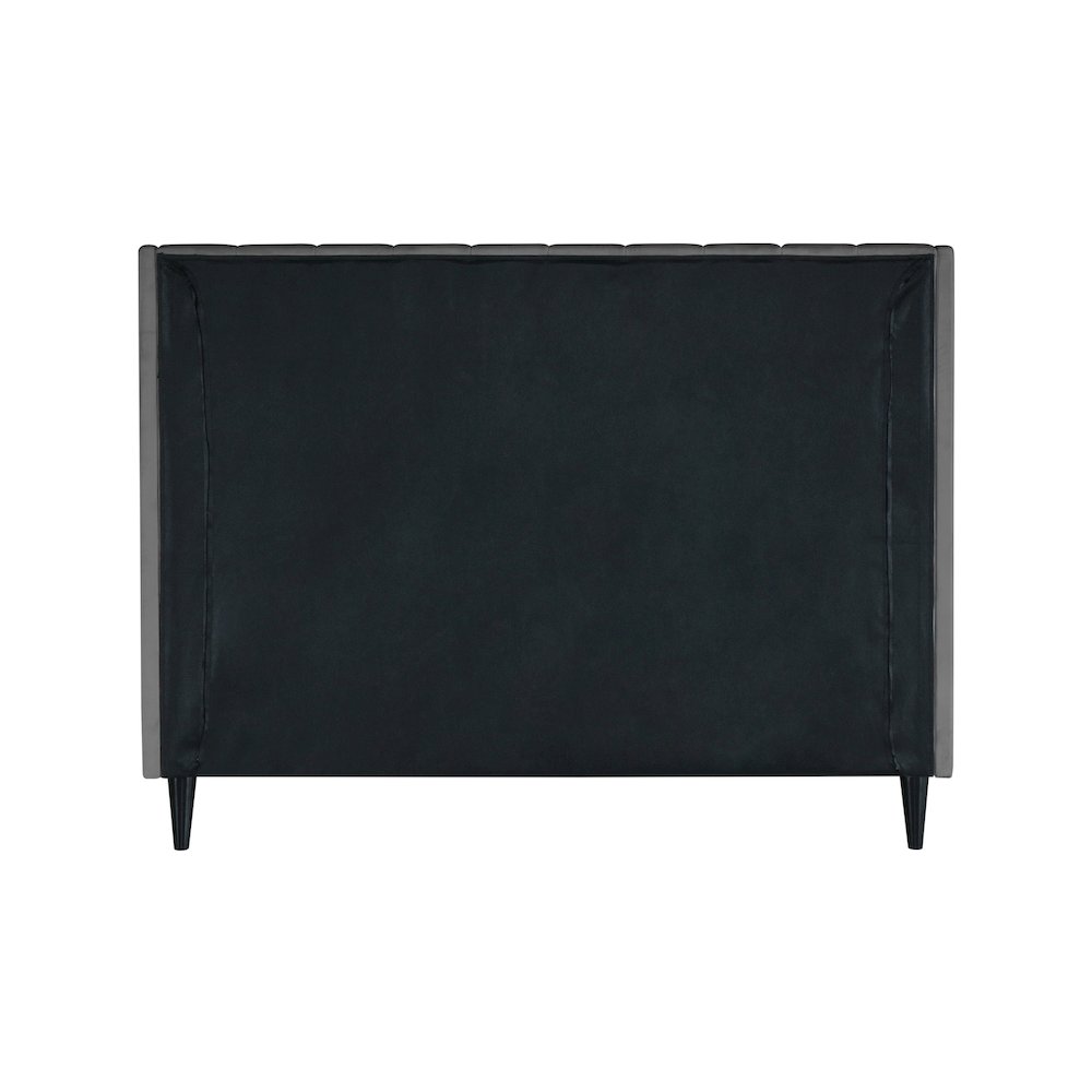 Eva Grey Velvet Full Bed