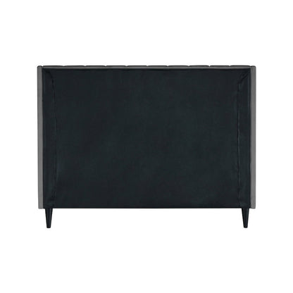 Eva Grey Velvet Full Bed