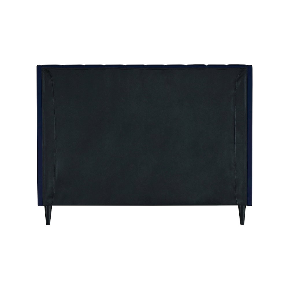 Eva Navy Velvet Queen Bed