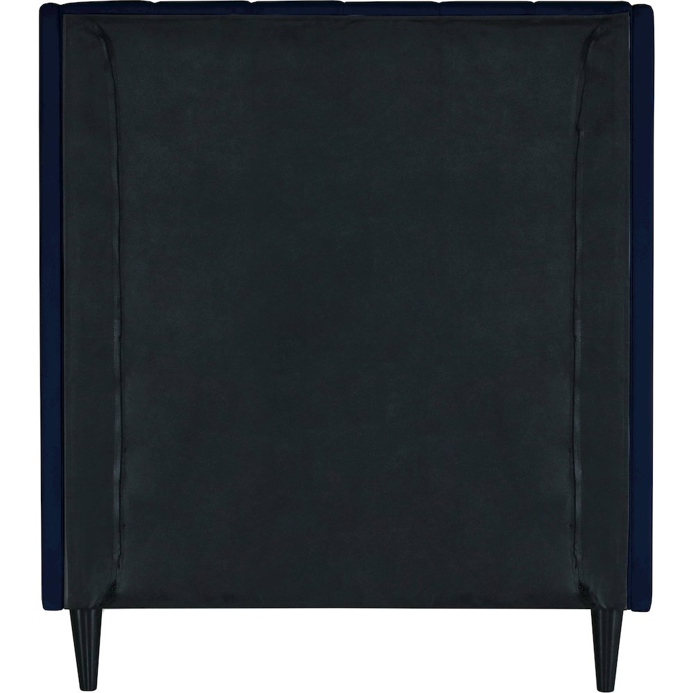 Eva Navy Velvet Twin Bed