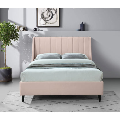 Eva Pink Velvet Full Bed