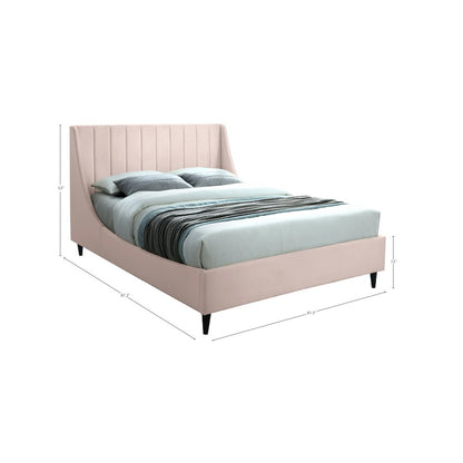 Eva Pink Velvet King Bed