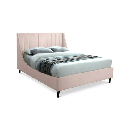 Eva Pink Velvet King Bed