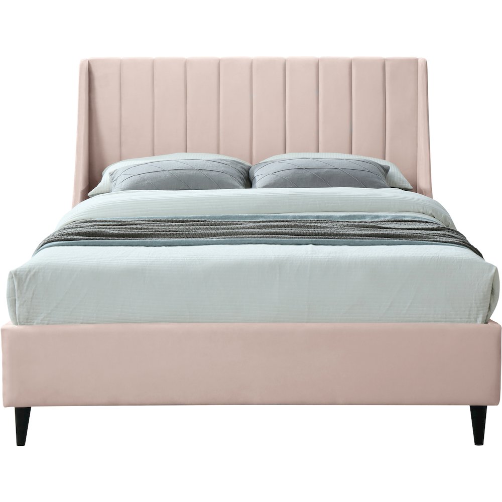 Eva Pink Velvet King Bed