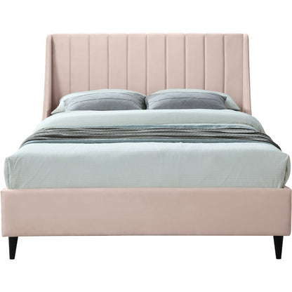 Eva Pink Velvet King Bed
