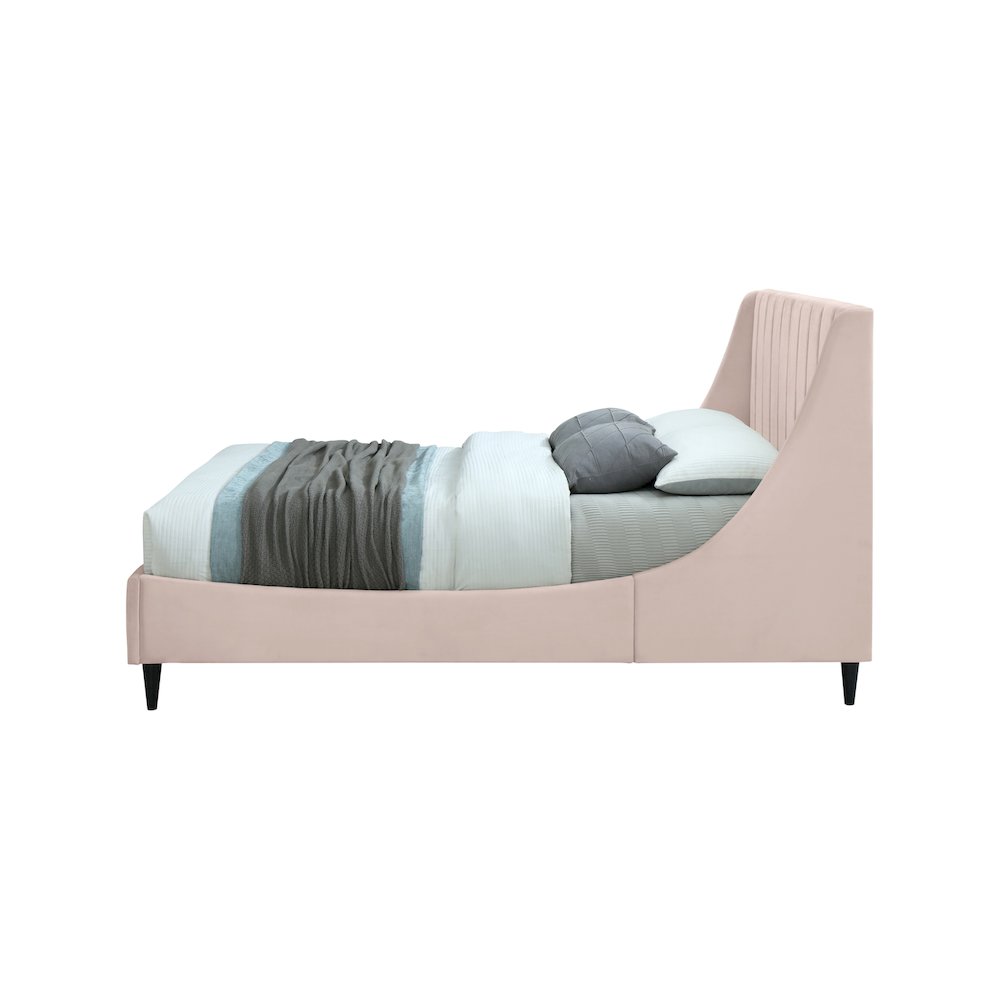Eva Pink Velvet King Bed
