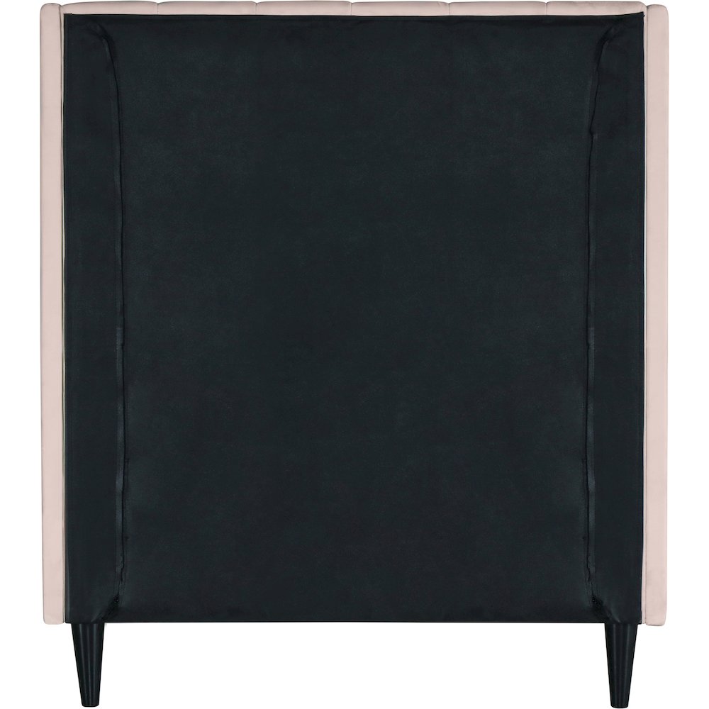 Eva Pink Velvet Twin Bed