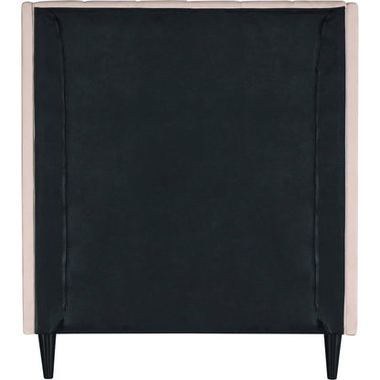 Eva Pink Velvet Twin Bed