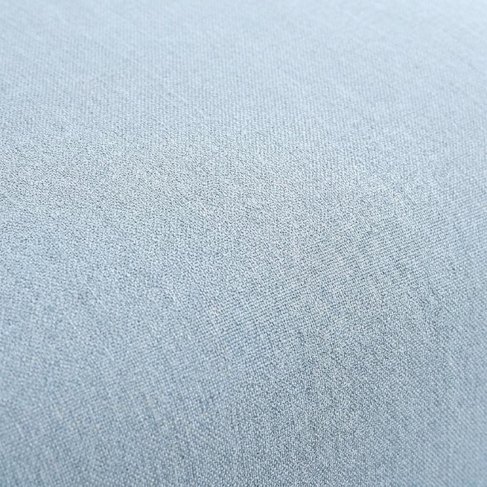 Linen Textured Fabric Platform Bed, Light Blue Linen Textured Fabric