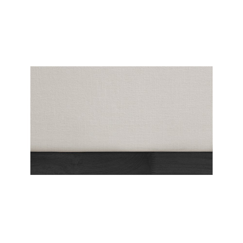 Flynn Beige Linen Textured Fabric Queen Bed