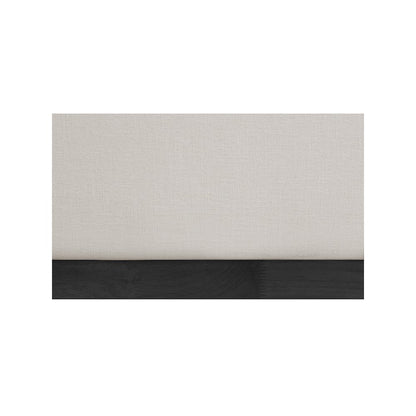 Flynn Beige Linen Textured Fabric Queen Bed