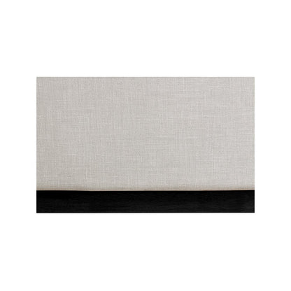 Flynn Beige Linen Textured Fabric Twin Bed