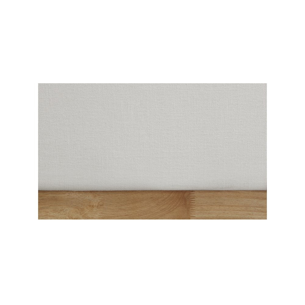 Flynn Cream Linen Textured Fabric King Bed