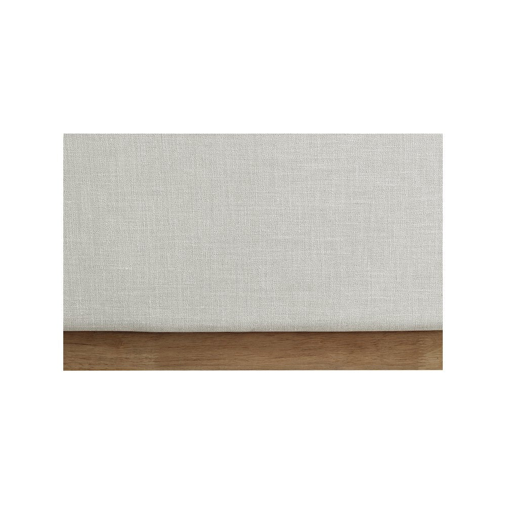 Flynn Cream Linen Textured Fabric Twin Bed