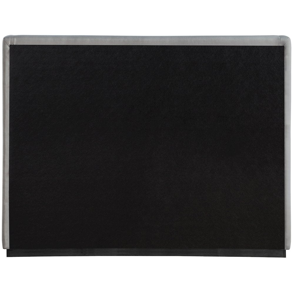 Flynn Grey Linen Textured Fabric Queen Bed