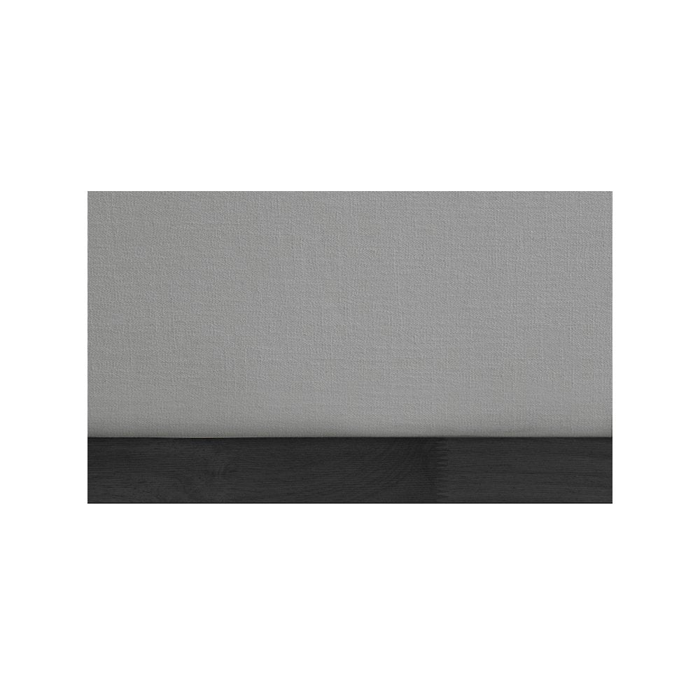 Flynn Grey Linen Textured Fabric Queen Bed