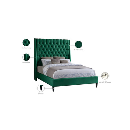 Fritz Green Velvet Full Bed