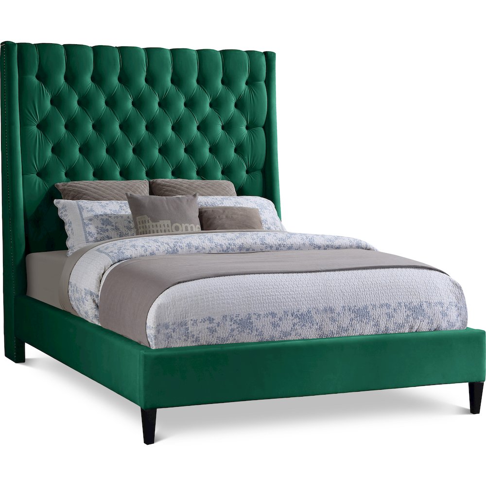 Fritz Green Velvet Full Bed
