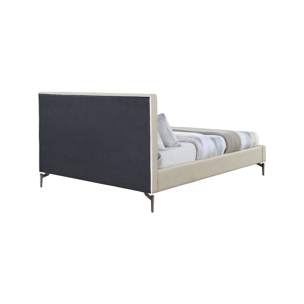 Gallo Beige Vegan Leather Full Bed