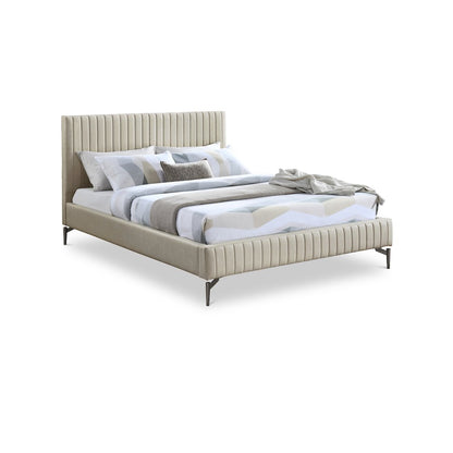 Gallo Beige Vegan Leather Queen Bed