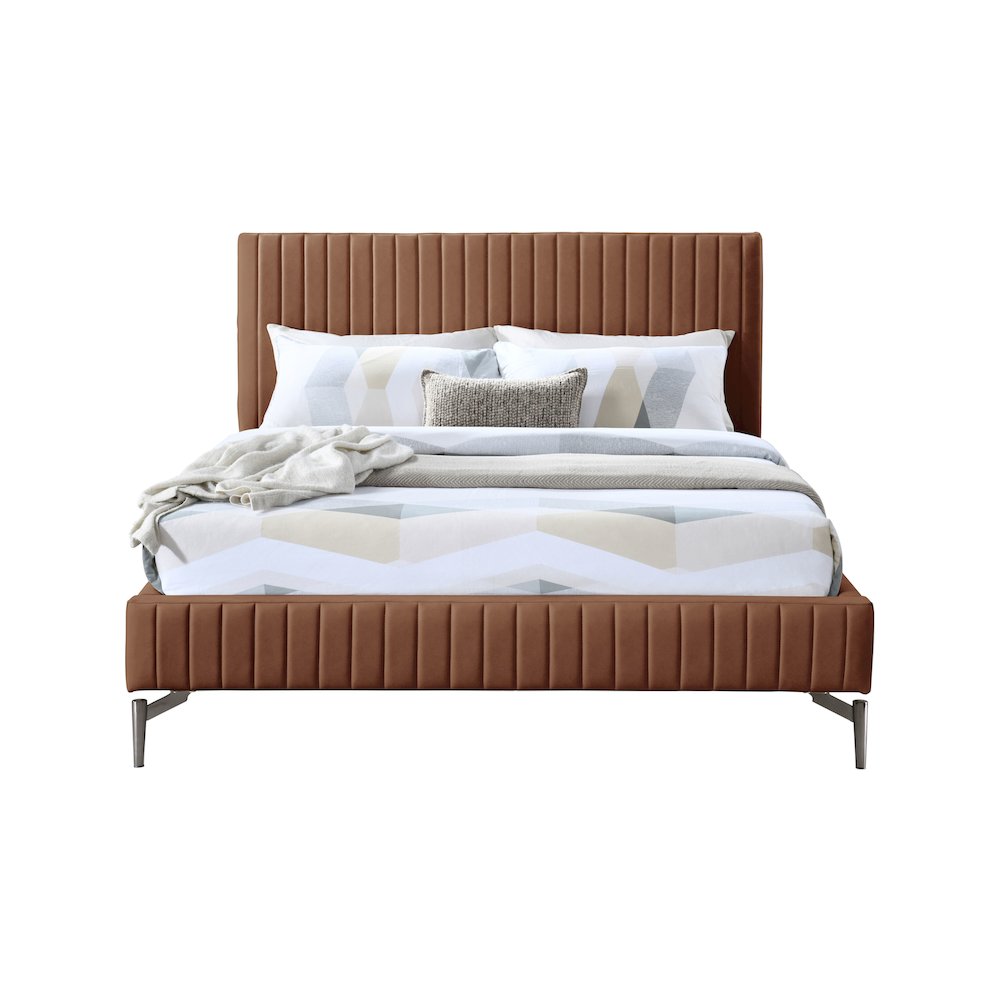 Gallo Cognac Vegan Leather Full Bed
