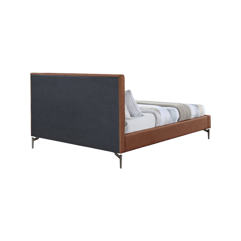 Gallo Cognac Vegan Leather King Bed