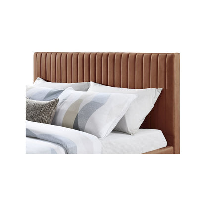 Gallo Cognac Vegan Leather King Bed