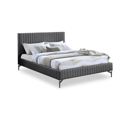 Gallo Dark Grey Vegan Leather King Bed