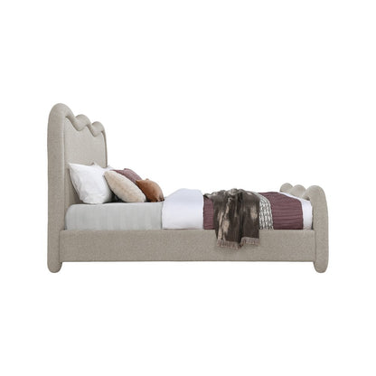 Gavin Beige Chenille Fabric Full Bed